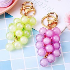 2PCS Cute Grape Keychain Pendant,Bag Charms, Handbag Charms for Women Girl Gift