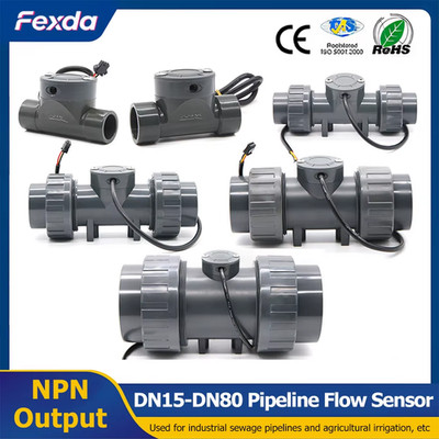 PVC Water Flow Sensor High Precision Pipeline Type Flow Meter Liquid Flow Rate I