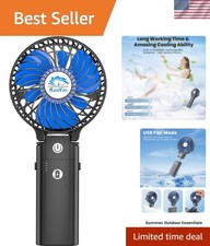 5200mAh Portable Handheld Fan Rechargeable - 3 Speeds Foldable Personal Cooli...
