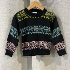 Vintage Picamo Toddler Colorful Sweater 80s 90s Size 3T Retro