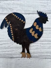 Vintage Ivan Barnett Folk Artisan Tin of an Rooster 1982 Signed