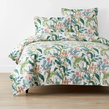 Rifle Paper Co.Peacock Classic Smooth Sateen Duvet Cover - Cream, King