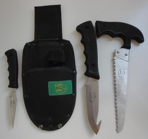 rashmika mandanna brown dress 4-piece Hunting Knife and Saw Combo Set, Gut-hook Skinner, Fixed Blade