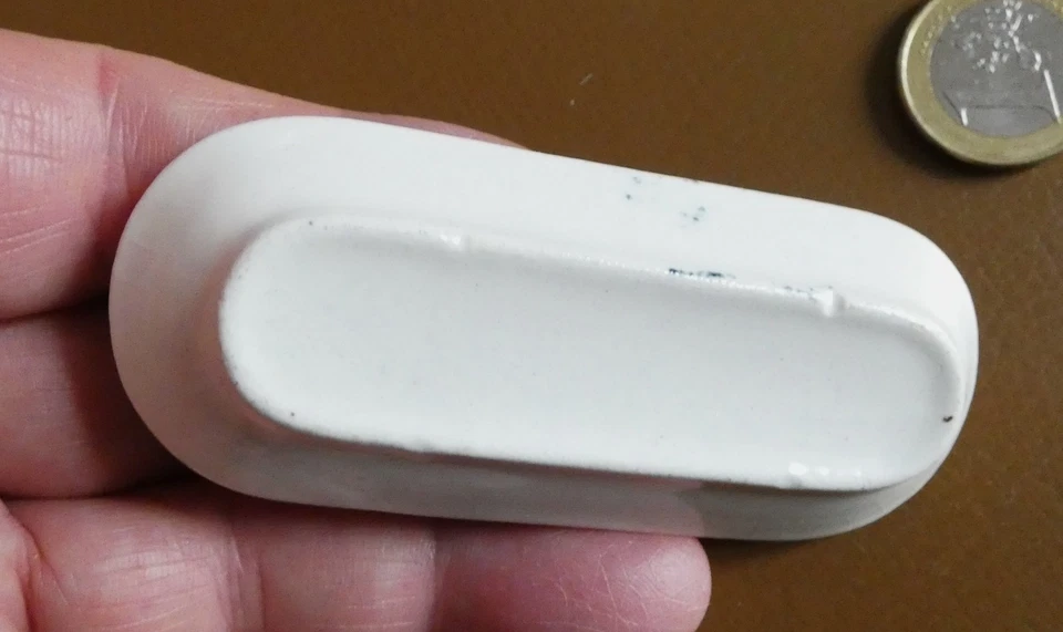 Ancien Dinette Porte Savon Peigne Faïence Fleur Bleu Sarreguemines Ter de Fer ?? - Immagine 4 di 4