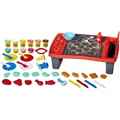 Hasbro Play-Doh E8742 Playdoh Kitchen Creations Grill Set Knete mit 40 Teilen