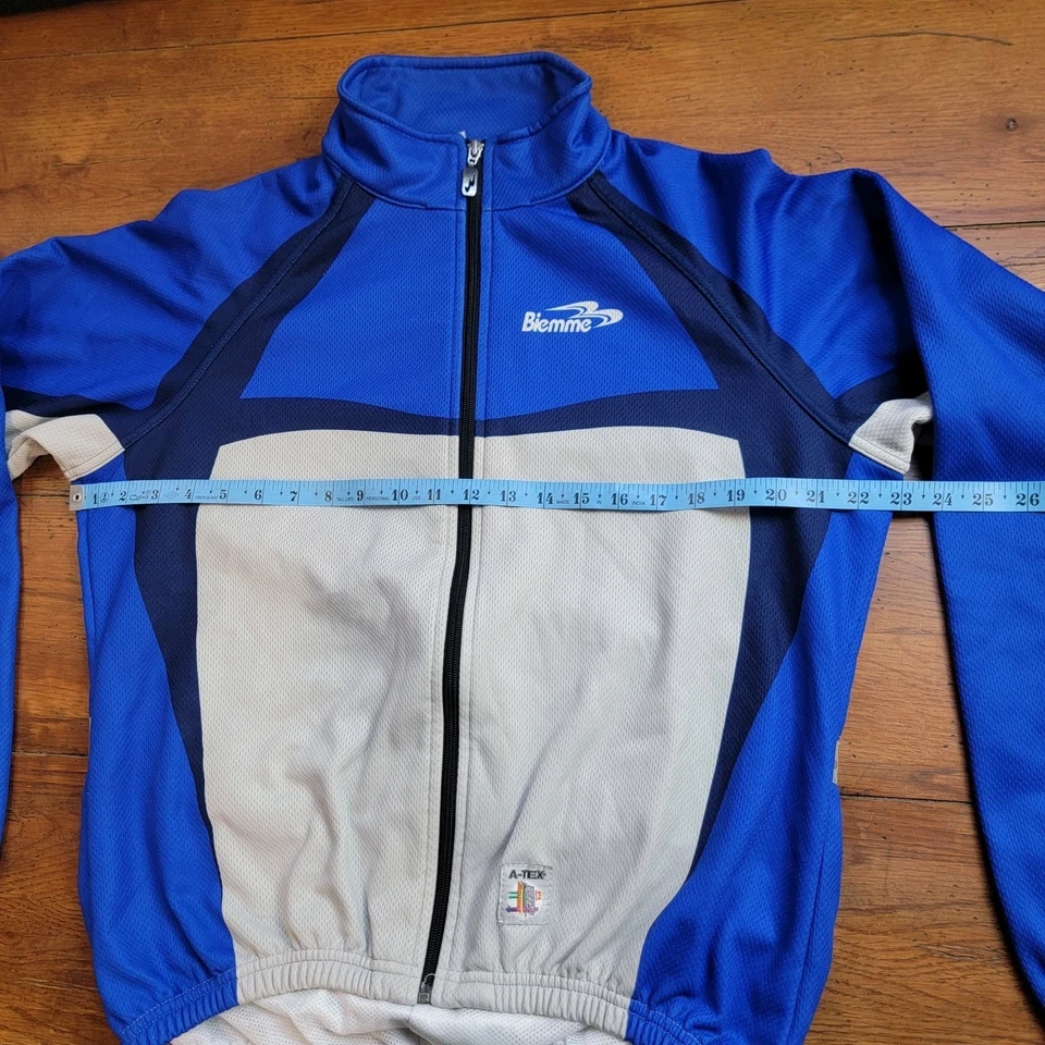 Biemme Hombre XL? Chaqueta de ciclismo pesada manga larga LS azul A-TEX 8/10 térmica Foto 3 de 4