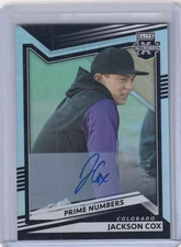 JACKSON COX 2022 Panini Elite Extra Edition #50 Prime Numbers B Auto /61
