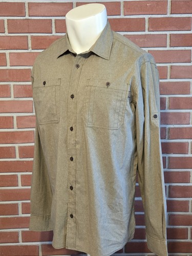 Outdoor Research Long Sleeve Button Front Shirt Mens XL Stetch Brown Wayward EUC - Picture 5 of 14