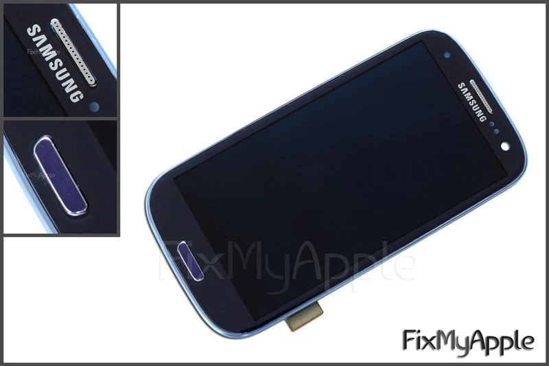 Conjunto de marco digitalizador de pantalla táctil LCD azul Samsung Galaxy S III S3 4G i9305 Foto 2 de 4