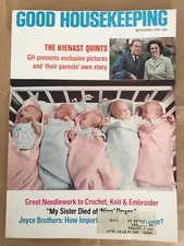 Good Housekeeping vintage magazine September 1970 crochet recipes Kienast Quints
