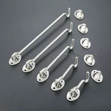 Stainless Steel Cabin Hook And Eye Latch Lock Shed Gate Door Window Catch Holder