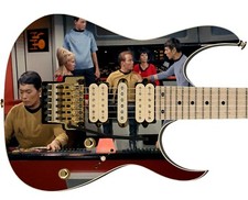 Guitar Skin Axe Wrap Re-skin Electric Star Trek Captain's log Kirk Spock GS 033