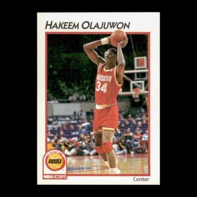 Hakeem Olajuwon 1991-92 Hoops Team Night Houston Rockets Houston Rockets #16