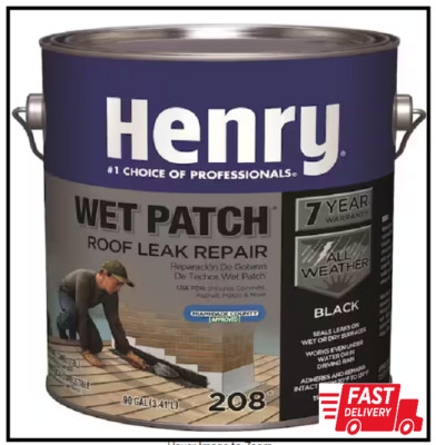 208 Wet Roof Cement - 0.90 Gallon Black for Reliable Leak Repair NEW