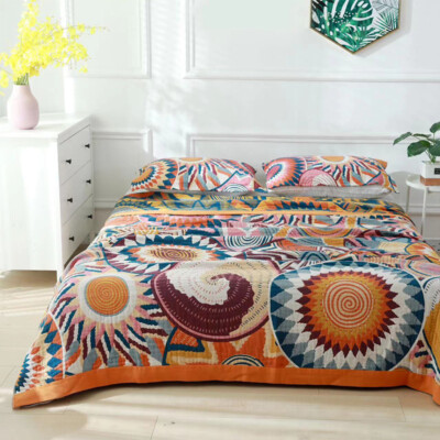 Active Printing Blanket Pure Cotton Breathable Bed Cover 100% Cotton Gauze New