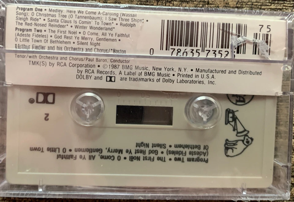 MARIO LANZA & ARTHUR FIEDLER-Christmas Classics Cassette Foto 2 de 2