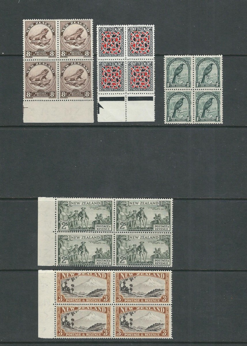 NEW ZEALAND 1936-42 PICTORIALS (Scott 206-207, 209-216) VF MNH