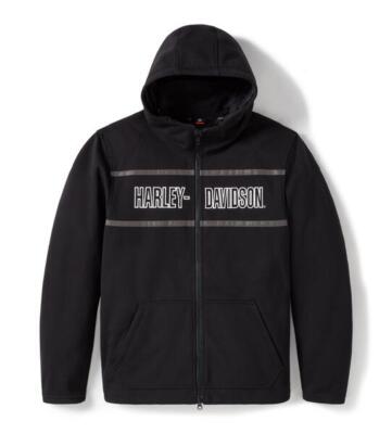 Harley-Davidson Riding Fleecejacke Trenton Deflector, Schwarz, Gr. S-3XL