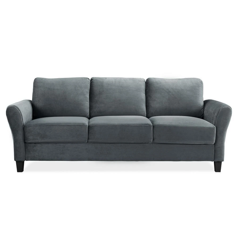 Grey cheap microfiber couch