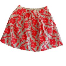 J. Crew Collection Embroidered A-Line Floral Mini Skirt Women's 4 Summer