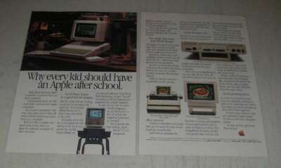 1985 Apple IIc Computer, Imagewriter II Printer and ColorMonitor Iic Ad