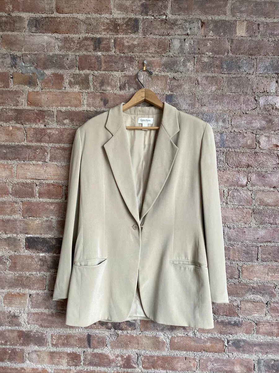 Vintage Calvin Klein Collection Women's 100% Silk Jacket, Sz 6