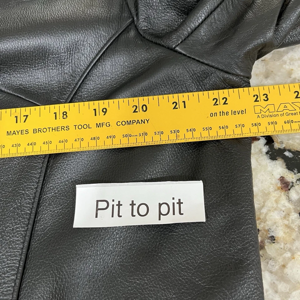 Vintage Wilsons Leather Jacket Womens 1X Black Button Blazer Coat Classic GUC - Image 4 of 4