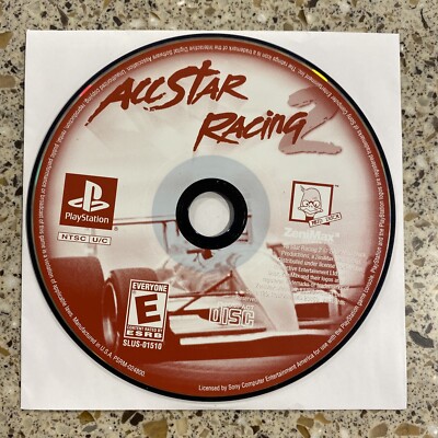 All Star Racing 2 (Sony PlayStation PS1) Black Label Original, DISC ONLY Tested