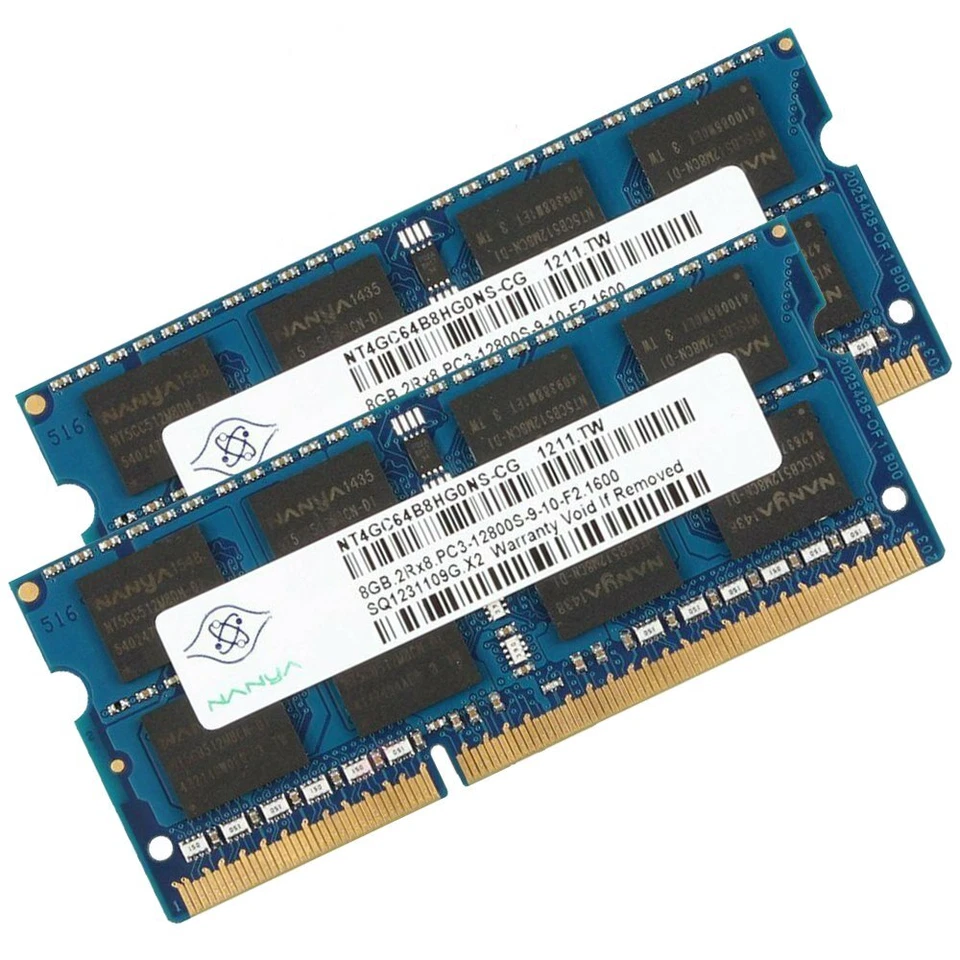 16GB Kit 2x8GB 4GB 2G PC3-12800S DDR3 1600MHz 204Pin Laptop Memory RAM NANYA LOT - Image 3 of 4