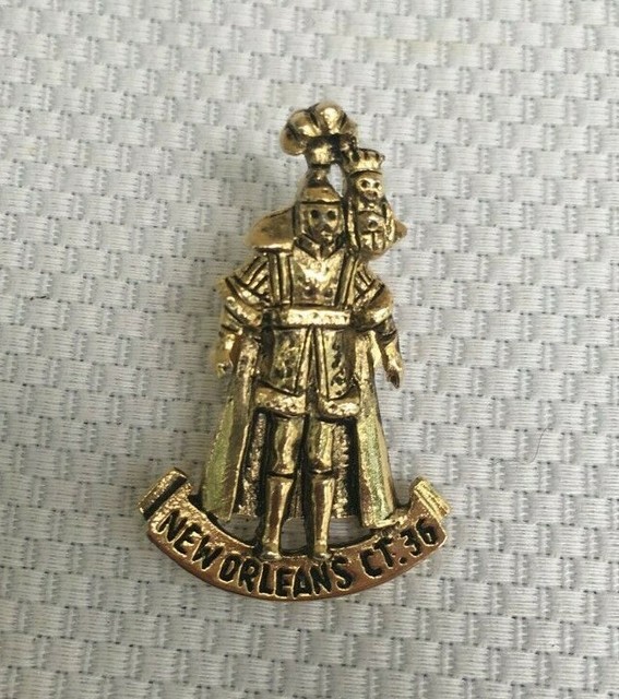 New Orleans CT. 36 King Saint Lapel Pin Gold Tone Enamel Collectible eBay