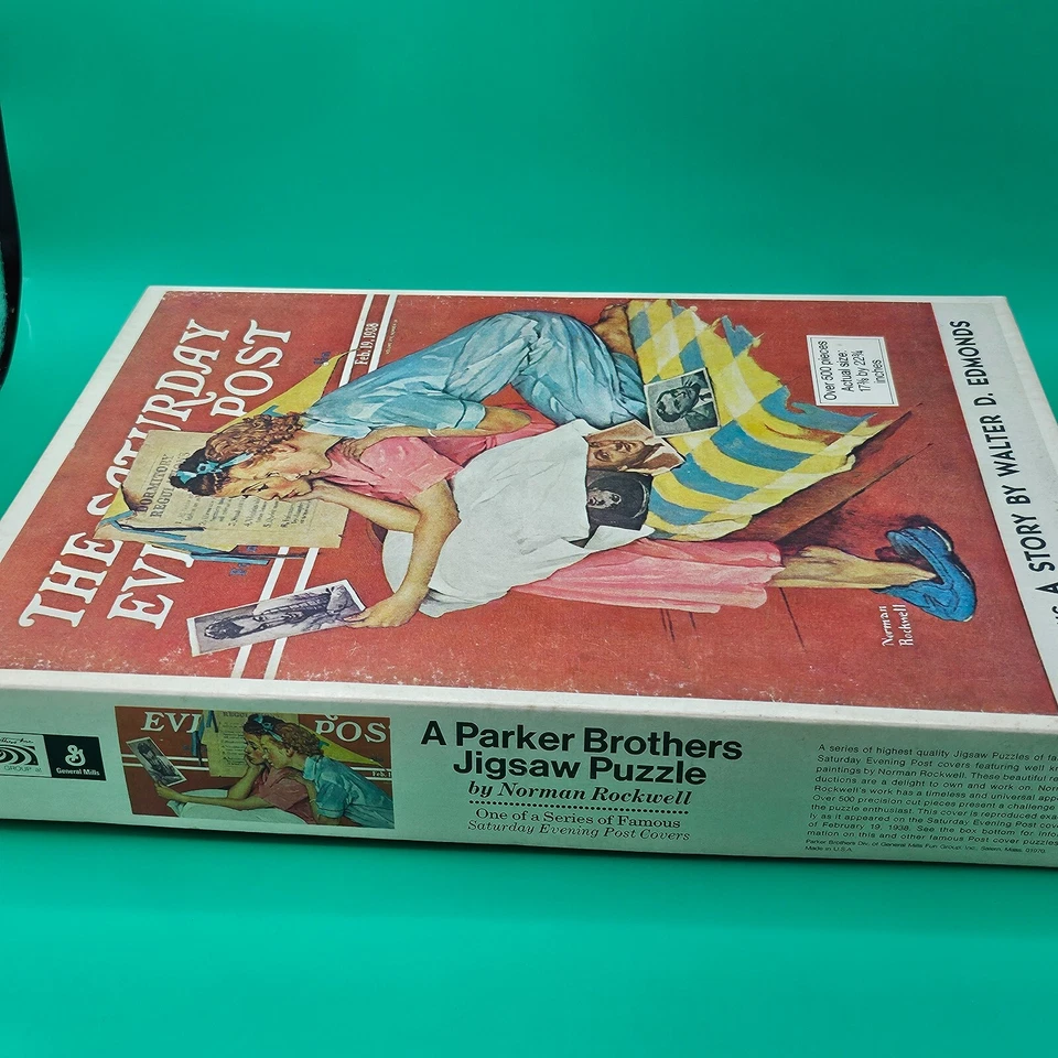 Movie Stars Saturday Evening Post Norman Rockwell 500 Piece Puzzle Complete RARE - Image 3 of 4