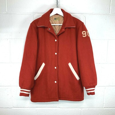 1960er BISHOP GEORGE AHR HIGH SCHOOL VINTAGE WOLL COLLEGE VARSITY JACKE HEWITT