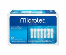 Microlet Sterile Lancets 100 Special Silicon Safe Coating Bayer Genuine and NEW