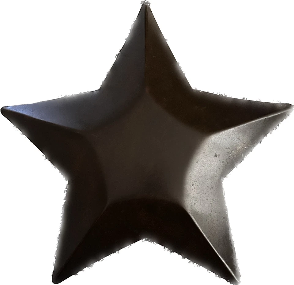 Primitive Decorative Star Plate Gently Used Table Top Plate Brown - Image 2 of 2