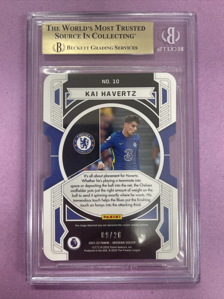 2021-22 Obsidian Kai Havertz #10 EQUINOX-RED PULSAR /26 BGS 9.5 #8421 POP-1 CT2 - Image 3 of 4