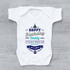 happy birthday daddy sleepsuit