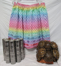 Native American Traditional Women's Seminole Mermaid Ribbon Skirt 1X