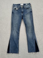 Frame Le Crop Mini Boot Women's Size 25 Blue Denim Bootcut Designer USA Made