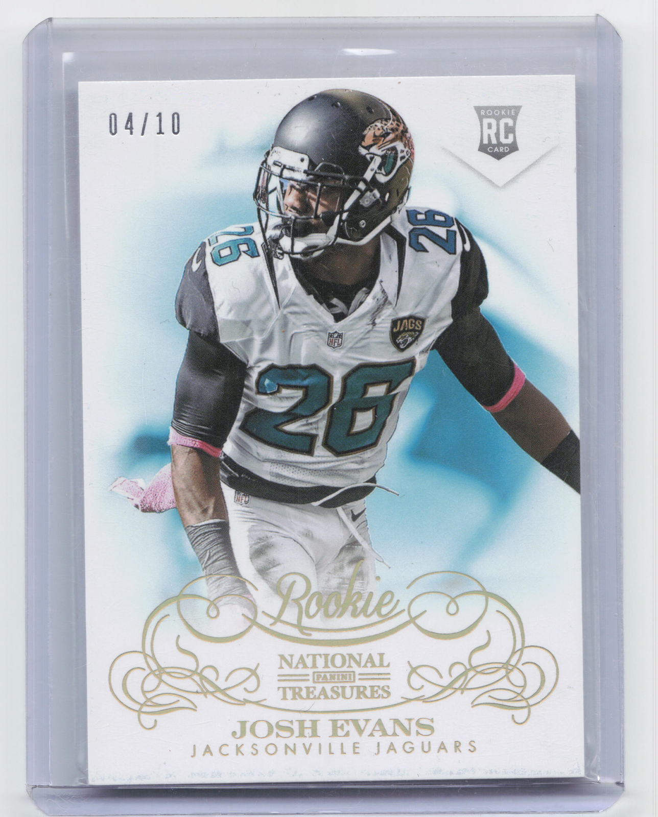 2013 National Treasures #172 Josh Evans RC Holo Gold #'d /10