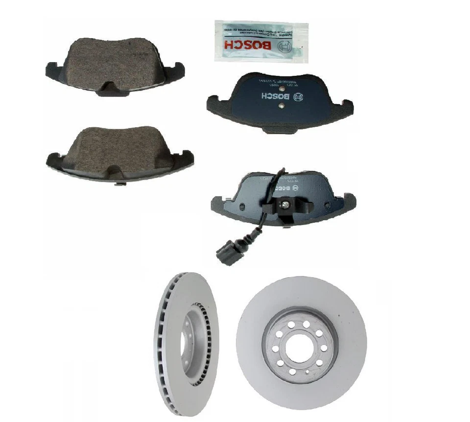 x2 Kit de pastillas de freno Zimmermann rotor de disco delantero BOSCH para Audi Q3 VW Passat Tiguan Foto 2 de 4