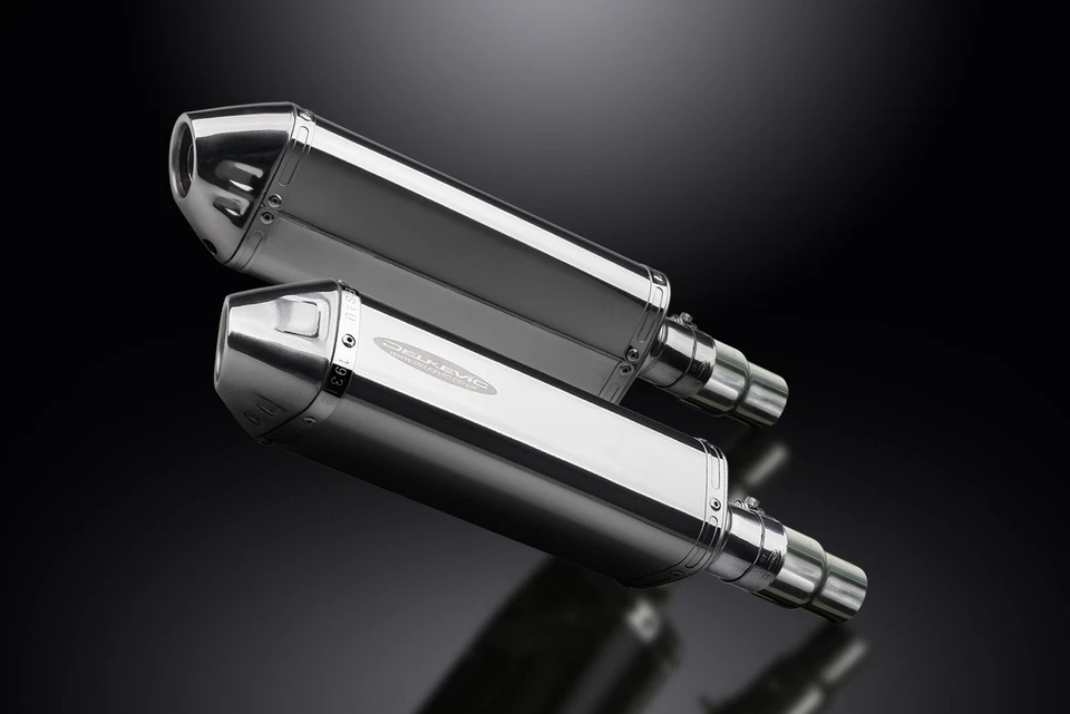 Triumph Speed Triple 1050 2011-2014 13" Tri-Oval Stainless Exhaust Muffler Kit - Image 3 of 4