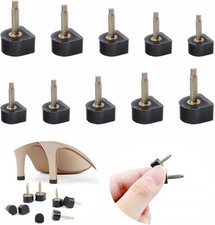 10 Pairs High Heel Tips Kit - U Shaped Cap Cover Shoe 10 Pairs, Black