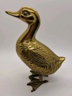 Mid-Century Brass Duck~ 1950's Solid Brass 7.5"T Sculpture Duck — photo 3