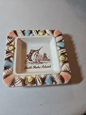 Vintage Ceramic Souvenir Ashtray From South Padre Island Texas