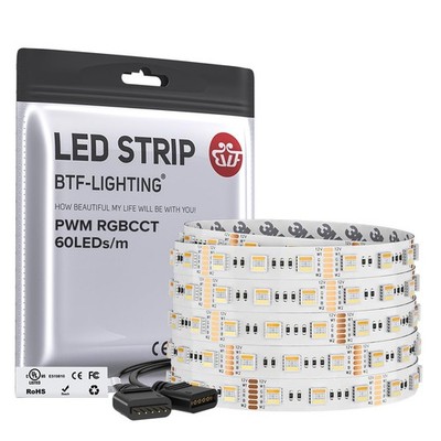 RGBCCT 5 Colors in 1 LED 5050SMD RGBWW RGB+Dimmable Tunable Color Temperature...