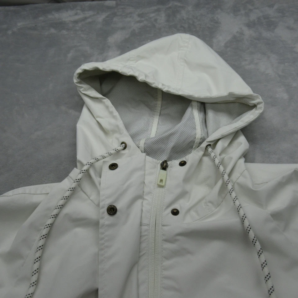 Avalanche Jacket Womens Large White Hooded Lightweight Packable Windbreaker - Image 3 of 4