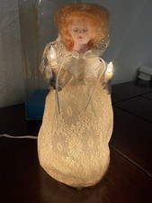 CHRISTMAS JOYBRITE 10 Light Angel Tree Topper VINTAGE