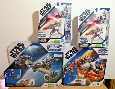 Star Wars Mission Fleet Lot of 4, N-1 Starfigher, Mando, Anakin & More, NEW