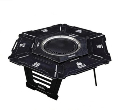 Outdoor Camping Table: Multifunctional Hexagonal Log Table, Dismantlable