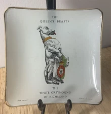 Vintage The  Queen’s Beasts THE WHITE GREYHOUND Valet Tray Georama Ltd London